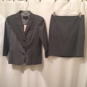 Banana Republic slate gray skirt suit